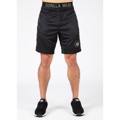 Спортивные мужские шорты Atlanta Shorts (Black/Green) Gorilla Wear MhP-1025 фото