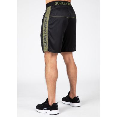 Спортивные мужские шорты Atlanta Shorts (Black/Green) Gorilla Wear MhP-1025 фото