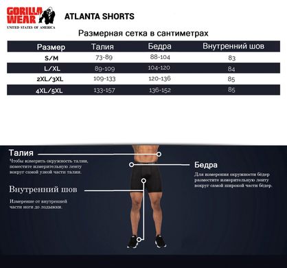 Спортивні чоловічі шорти  Atlanta Shorts (Black/Green) Gorilla Wear   MhP-1025 фото
