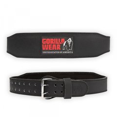 Спортивный мужской пояс 4 Inch Padded  Belt (Black/Red) Gorilla Wear LB-889 фото
