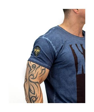 Спортивная мужская футболка  WASHED “XXL 97“ (Stone Blue) Legal Power F-88 фото